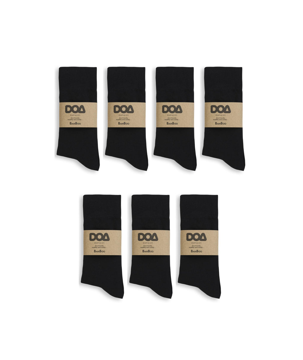 doa Women's 7 Pair Comfort Cuff Bamboo Socks