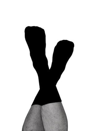 Modal BLACK Unisex Comfort Cuff Black Socks (3-pack)