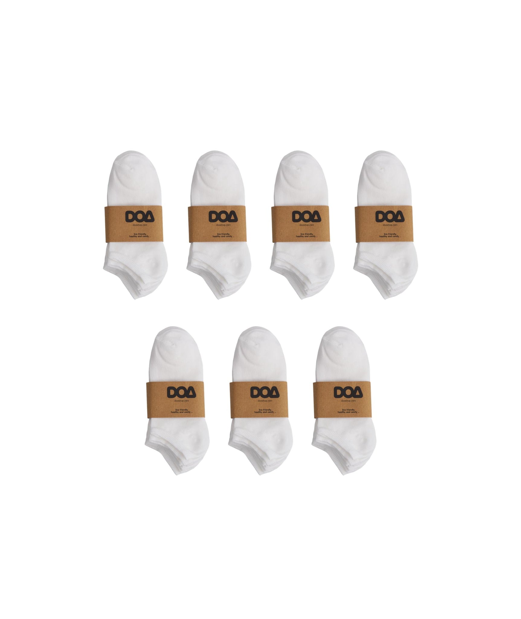 doa 7-Pair Super Soft Bamboo No Show Ankle Socks for Women