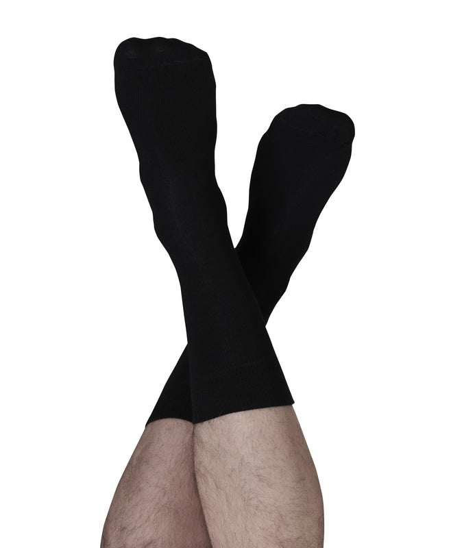 doa Men's 3 Pair Comfort Cuff Bamboo Socks