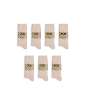 doa Women's 7 Pair Comfort Cuff Bamboo Socks